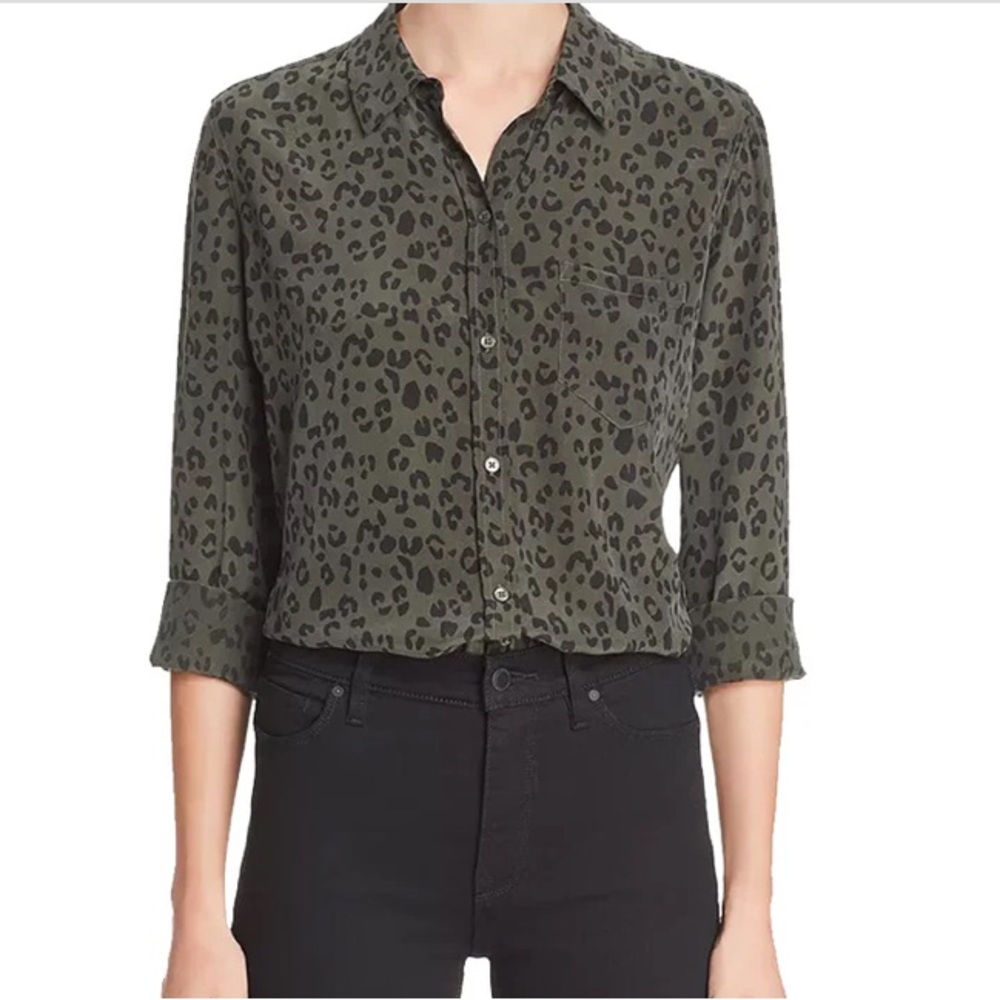 Rails 100% Silk Buttoned Down Shirt Kate Blouse I… - image 2
